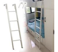 Scaletta Letto a Castello Scaletta per Letto a Castello In Metallo con Ganci, Scala a Castello Bianca per Camper per La Scuola del Dormitorio, Scaletta per Letto Singolo Regolabile (116cm/45")