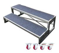 Scaletta Mobile per Coro con rotelle, Pedali in Metallo, rialzi Portatili, Adatta a teatri scolastici, Sale da Concerto e luoghi di Spettacolo. Altezza Regolabile, sicura e affidabile.