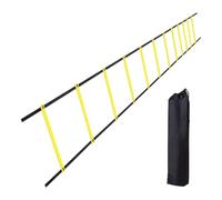 Scaletta per allenamento a piedi, portatile, 12 gradini | Scaletta da 6 m per esercizi di footwork con borsa per il trasporto, basket, baseball, tennis, pallavolo, boxe, palestra
