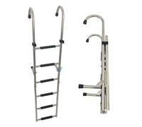 Scaletta per Barca Interna a 4/5/6 gradini, Scala telescopica in Acciaio Inox Scaletta Pieghevole per pontile per Piscina per Yacht, capacità di 440 libbre