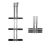 Scaletta per barche a 3 gradini e 4 gradini, in acciaio inox, telescopica, con accessori di montaggio