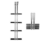 Scaletta per barche a 3 gradini e 4 gradini, in acciaio inox, telescopica, con accessori di montaggio