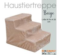 Scaletta per Cani Scale Gatto Haustiertreppe Assistenza Ingresso 3 Livelli Beige