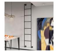 Scaletta per letto a soppalco, accesso a gradini per letti singoli, scale salvaspazio per piccole aree e cantine (colore: nero, dimensioni: 182,9 cm, 182,9 cm)