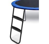 Scaletta per trampolino per bambini, con ampi gradini antiscivolo, ganci universali, design a 2 gradini, sicuro e accessorio per trampolini (101 cm x 33 cm)