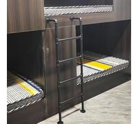 Scaletta per Uscire dal Pozzo della Finestra del Seminterrato, Scaletta in Metallo Nero Montata a Parete, Scalettas per Letto a Castello per Carichi Pesanti Scale da Arrampicata(165cm/65in)