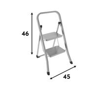 Scaletta Pieghevole 3 e 2 Gradini Antiscivolo per Armadi Scala Richiudibile