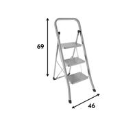 Scaletta Pieghevole 3 e 2 Gradini Antiscivolo per Armadi Scala Richiudibile