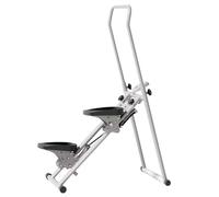 Scaletta pieghevole con display LCD e manubrio, altezza regolabile per allenamento cardio a casa o in ufficio