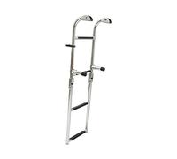 Scaletta pieghevole telescopica in acciaio inossidabile for barche marine Scaletta for barche a 4 gradini Scaletta d'imbarco for piattaforma da bagno fuoribordo for ponti marini,Facile da usare