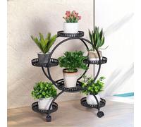 Scaletta Portafiori per 6 Vasi da Fiori, Scaffale Portapiante Rotante, Scaffale Portapiante in Metallo, Scaletta Portapiante per Uso Interno ed Esterno, Decorazione per Esterni Specifiche:Stile: Pasto