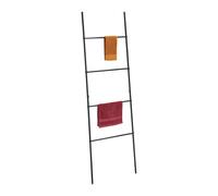 Scaletta Portasciugamani Scala Asciugamani Bagno Metallo Nero HxL: 171 x 55 cm