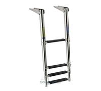 SCALETTA TELESCOPICA INOX 4 GRADINI NERI PER BARCA - OSCULATI 49.541.54