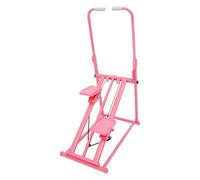 Scaletta verticale per allenamento del corpo, 77 x 50 x 121 - 140 cm, fino a 100 kg, pieghevole, per esercizi di fitness a casa, scaletta per scale (rosa)