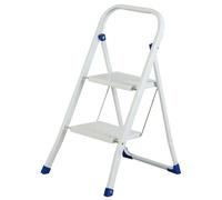 Scaletto Sgabello Richiudibile in Acciaio 2 Gradini Tosini Bianco