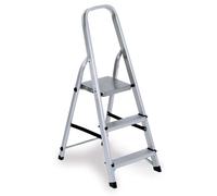Scaletto Sgabello Richiudibile in Alluminio 3 Gradini Fadi Everest Silver