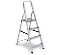 Scaletto Sgabello Richiudibile in Alluminio 4 Gradini Fadi Everest Silver