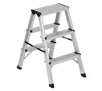 Scaletto Sgabello Richiudibile in Alluminio Doppia Salita Fadi Everest Silver
