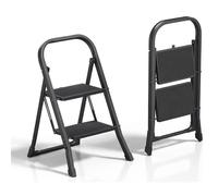 Scaletto Sgabello Scala Black Mini Plus Antiscivolo 2 Gradini