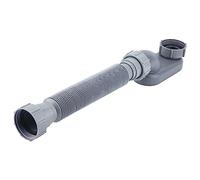 Scalewbin Tubo flessibile di scarico per vasca da bagno e doccia, 3,8 cm, in ABS e gomma, grigio, confezione da 1