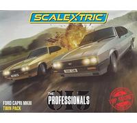 Scalextric C4642 The Professionals Capri - Set di 2 auto da corsa, colore: argento/oro
