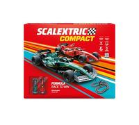 SCALEXTRIC - Circuito compatto pista da corsa completo - 2 auto e 2 telecomandi 1:43, colore rosso, Formula Race to Win (Scale competiton Xtreme SL C10510S500)