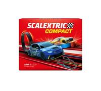 Scalextric - Circuito compatto - Pista da corsa completa - 2 auto e 2 telecomandi 1:43 (Jump & Loop)