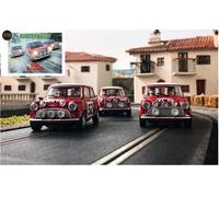 Scalextric MINI RALLY MONTE CARLO 1965 TRIPLE PACK SLOT 1:32