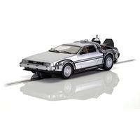 Scalextric Ritorno al futuro vs Knight Rider in scala 1:32 Slot Racing, Time Machine C4249, marrone