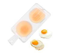 Scalfetta per uova a 2 cavità per forno a microonde - Bollitore per uova per microonde per 2 uova - Friggitrice per uova per microonde - scaletta per uova - Porta uova in camicia adatta per