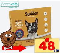 SCALIBOR 48 cm ⇢ Collare per CANI medio piccoli Antipulci / Zecche / Flebotomi