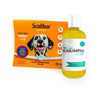 SCALIBOR 65 cm Collare + Shampoo Antiparassitario 250 ml per Cani Flebotomi