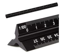 Scalimetro, Scala Metrico Metallo, Righello Triangolare, Righello 30 Cm, Righell