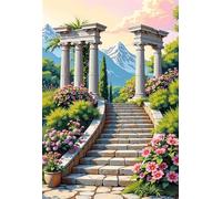 Scalinata dei fiori delle rovine Puzzle 700 Pezzi 52x38 cm Puzzle Fai da te,Intrattenimento Creativo - Puzzle Per Adulti E Tutta La Famiglie