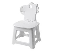 Scalino pieghevole per bambini, con orecchie di coniglio, supporto per la schiena, resistente, maniglia integrata, portatile, per soggiorno, cucina, bagno (B, taglia unica)