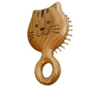 Scalp Massage Comb - Wooden Hair Tool | Ergonomic Anti Static Grooming Scrubber with Rounded Tooth Structure, Relaxing Styling Accessory for Curly Straight Hair Daily Care