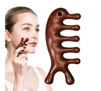 Scalp Massager Comb | Head Massage Comb | 4-in-1 Body Scraper Wood Facial Massager for Shoulders Back Salon Home Daily Morning Nighttime Shower Travel Workplace