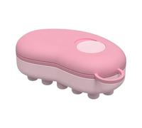 Scalp Massager, Hair Comb, Cooling Stress Reduction Ergonomic Grip Portable Design, Head Massager for Soothing Relaxing Relieving, 4.92x2.91x0.94Inches, Pink, Khaki