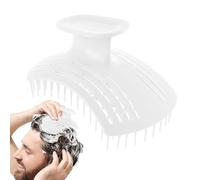 Scalp Scrubber, Shampoo Scalp Massager, Anti-Slip Deep Cleansing and Soothing Head Massager for Dry, Oily Hair Care, Relaxation for Travel, Home, Clear, Black, 1 Piece 4.65x3.23 Inches