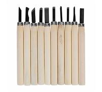 Scalpelli di materiali di alta qualità 10pcs / Set Scalpello Strumento in legno Scultura in legno Scalpello per Scultura dettagliata Basic Carving Woodworkers Gomma Attrezzo Mano Strumento in Legno Ta