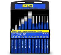 Scalpelli Meccanico Muratore, Cacciachiodi E Cacciaspine, Bulino. Set 12Pz in Ac