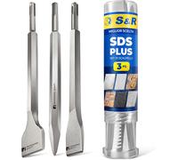 Scalpelli Sds-Plus Set Di 3 Pz per Piastrelle Pavimento Tracce Muro (Scalpello L