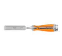 NEO TOOLS Scalpello per legno, larghezza lama 10-32 mm, lama in acciaio CrV, manico in due materiali, rinforzo d'impatto, scalpello, ideale per tagliare e lavorare con precisione materiali in legno