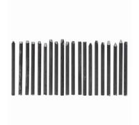 Scalpello a incudine per gioielli in metallo, kit di attrezzature per scalpello a incudine Timbro per gioielli Set di punzoni in acciaio ad alta durezza per la lavorazione di (20Pcs)