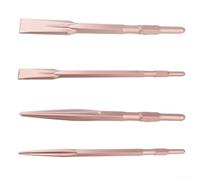 Scalpello elettrico a gambo esagonale, include scalpelli a punta e piatta, per lavori in calcestruzzo e pietra, costruzione in acciaio 45 (appuntito 17 x 400 mm)