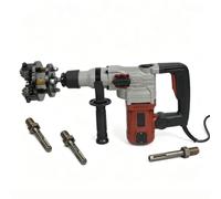 Scalpello Elettrico Per Calcestruzzo, Martello Rotativo Portatile Da 800 W, Con Disco Abrasivo In Lega A 3 Teste Da 120 Mm, Profondità Di Scalfittura 1~3 Mm, Per Irruvidire Il Calcestruzzo