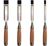 Scalpello for legno Strumenti professionali Set di scalpelli for manico in legno for intagliare il legno 4 pezzi (1/4", 1/2", 3/4", 1")