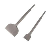 Scalpello largo per rimozione piastrelle, scalpello per muratura piegato ad angolo obliquo, raschietto per pavimenti con gambo tondo per scaling sottili, forgiatura in acciaio