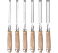 Scalpello per legno Cr-V Scalpello per legno professionale per carpenteria, Scalpello per bordi smussati in legno affilato, Larghezza testa tagliente - 6 mm, 8 mm, 10 mm, 12 mm, 16 mm, 20 mm, set da 4