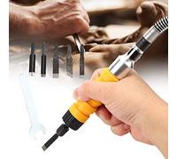 Scalpello per legno per la lavorazione del legno di potenza elettrica, con scalpello per intaglio a chiave, impugnatura gialla per intagliatori professionisti dilettanti